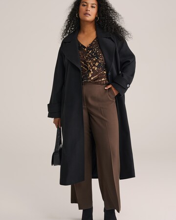 WE Fashion Широкий Штаны в Коричневый