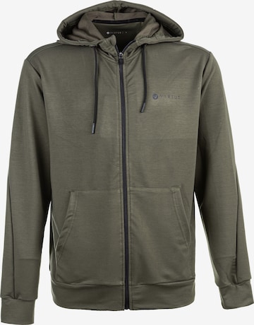 Virtus Athletic Zip-Up Hoodie 'Brent' in Green: front