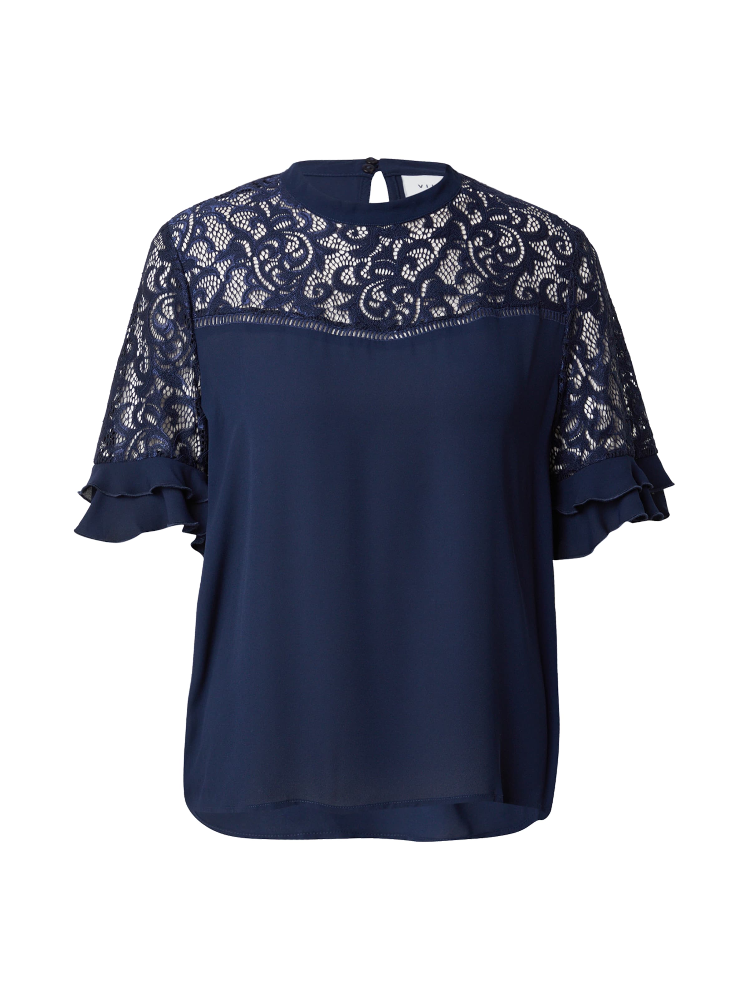 zils VILA Blūze &#x27;VISHIMMER&#x27;: no priekšpuses