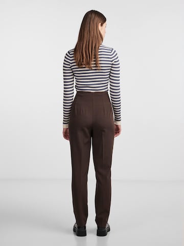 PIECES Regular Pants 'NIYLAH' in Brown