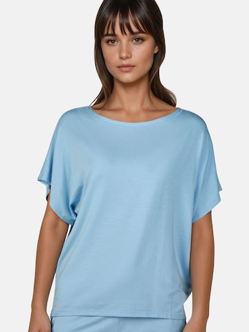 Myjama Pajama Shirt 'Curly' in Blue: front