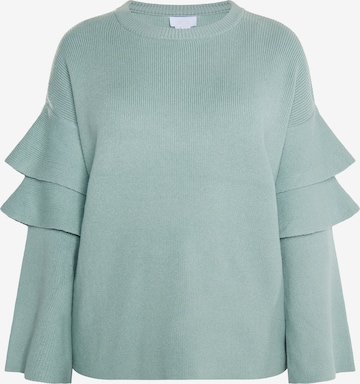 usha WHITE LABEL Sweater 'Pryam' in Green: front