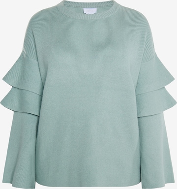 Pull-over 'Pryam' usha WHITE LABEL en vert : devant