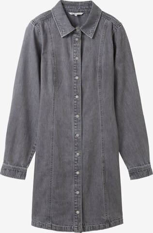 TOM TAILOR DENIM - Vestido camisero en gris: frente