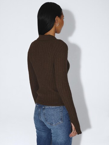Dr. Denim Top 'Drdenimaiya Sweater' in Brown