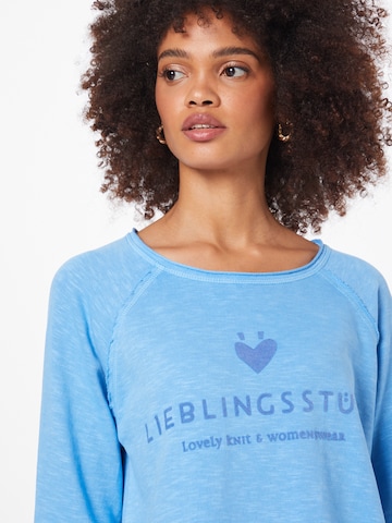 LIEBLINGSSTÜCK Sweatshirt 'Cathrina' i blå