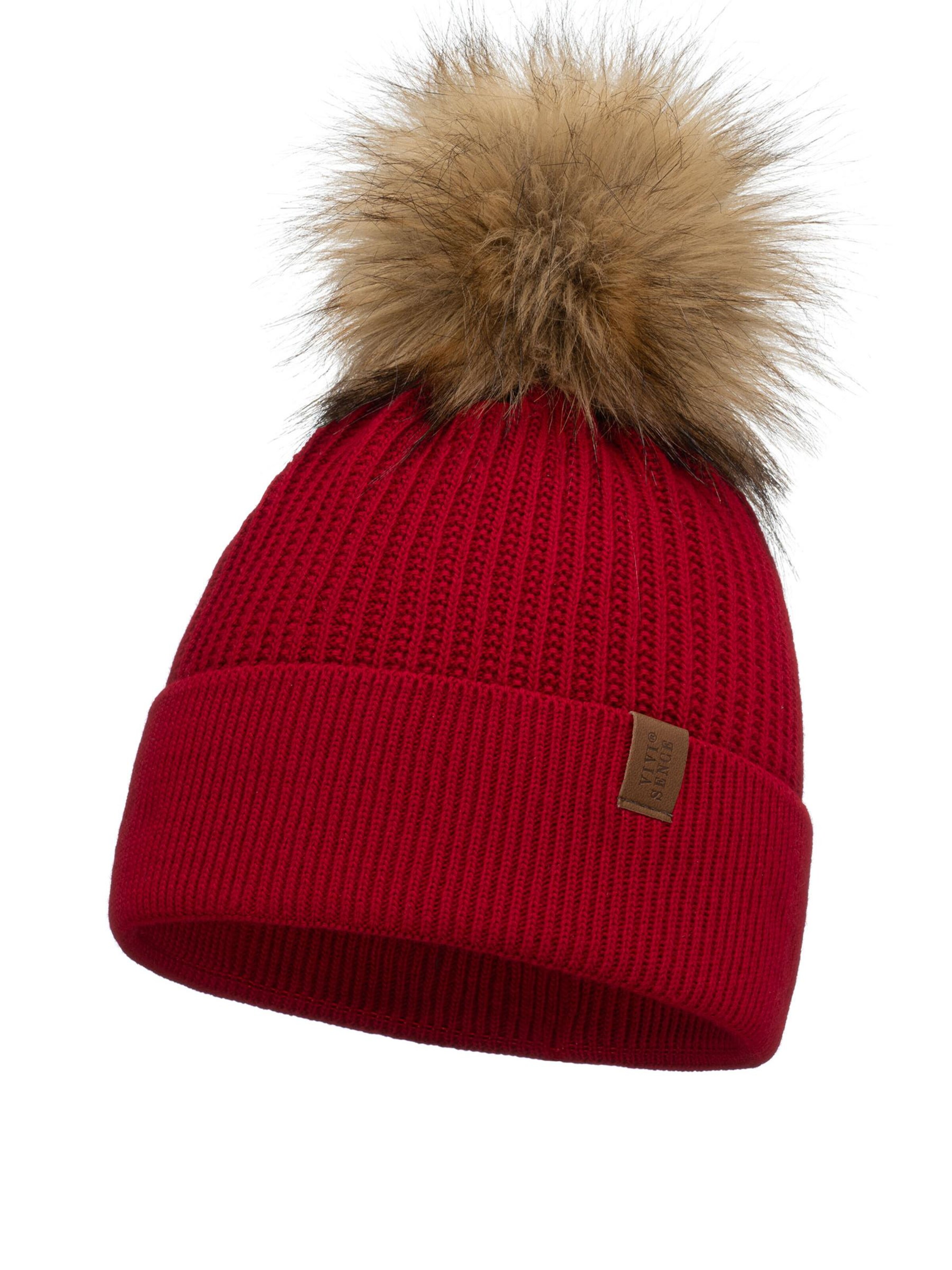 Vivisence Mütze '7042'‌‌‌‌‌‌ in Rot: Vorderseite