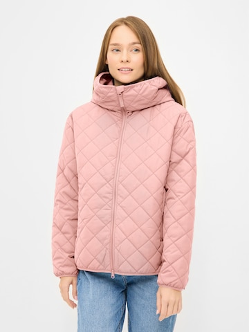 Derbe Steppjacke 'Quiltby Short' in Pink: Vorderseite