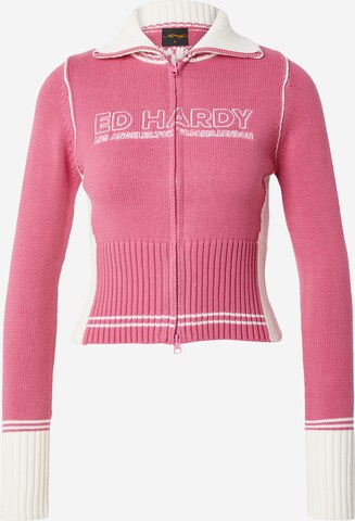 Giacchetta di Ed Hardy in rosa: frontale