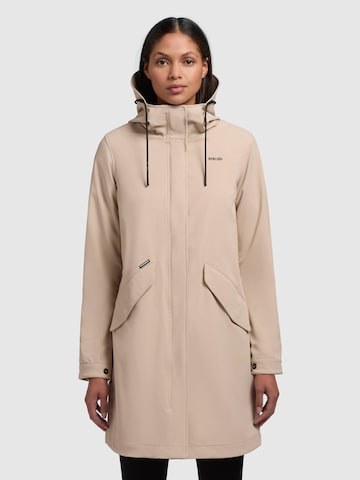 Parka mi-saison khujo en beige : devant