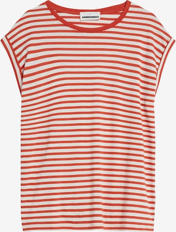 ARMEDANGELS Shirt 'JILAANA STRIPES' in Rood: voorkant