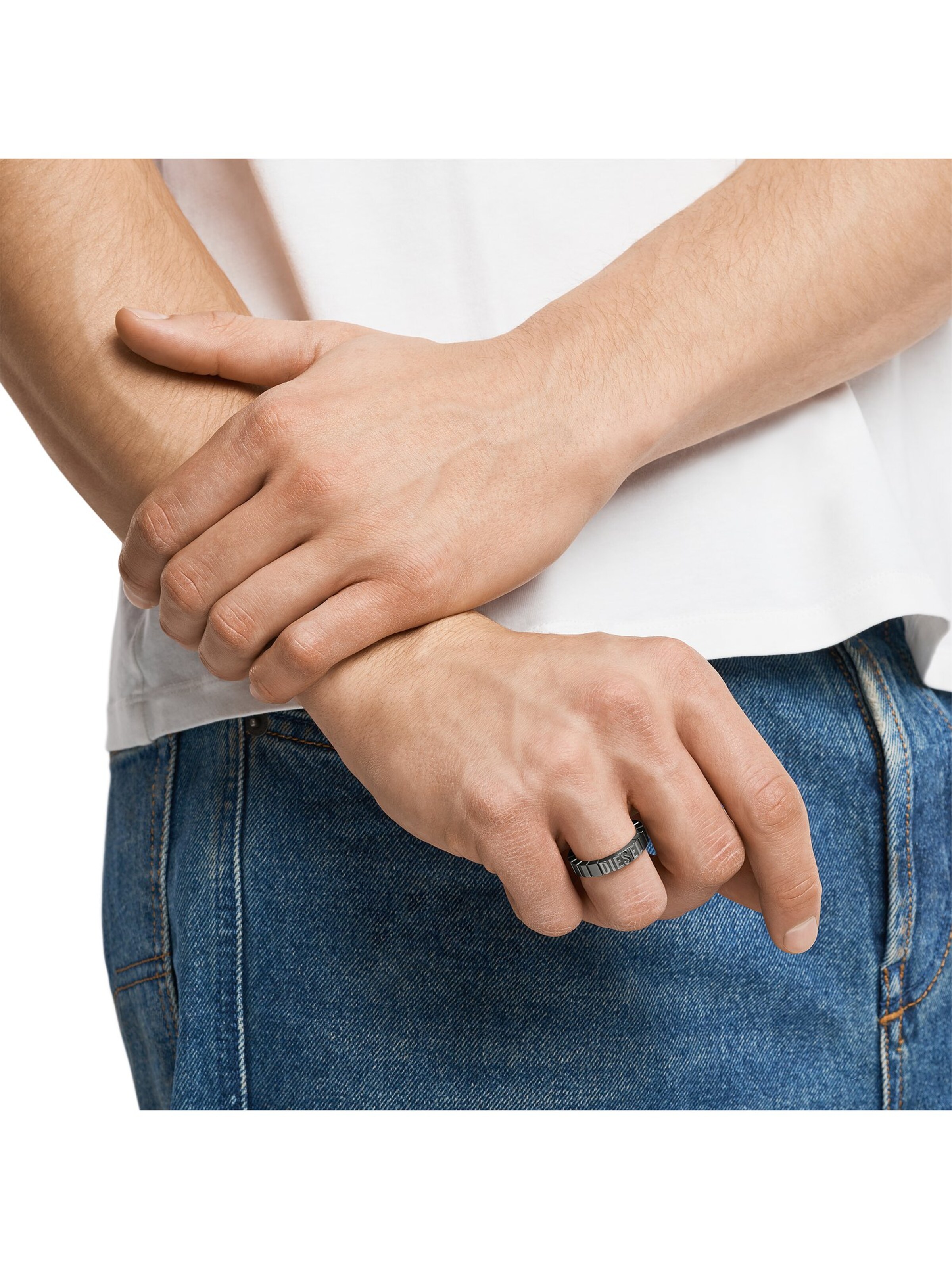 Emporio Armani Ring in Grey: front