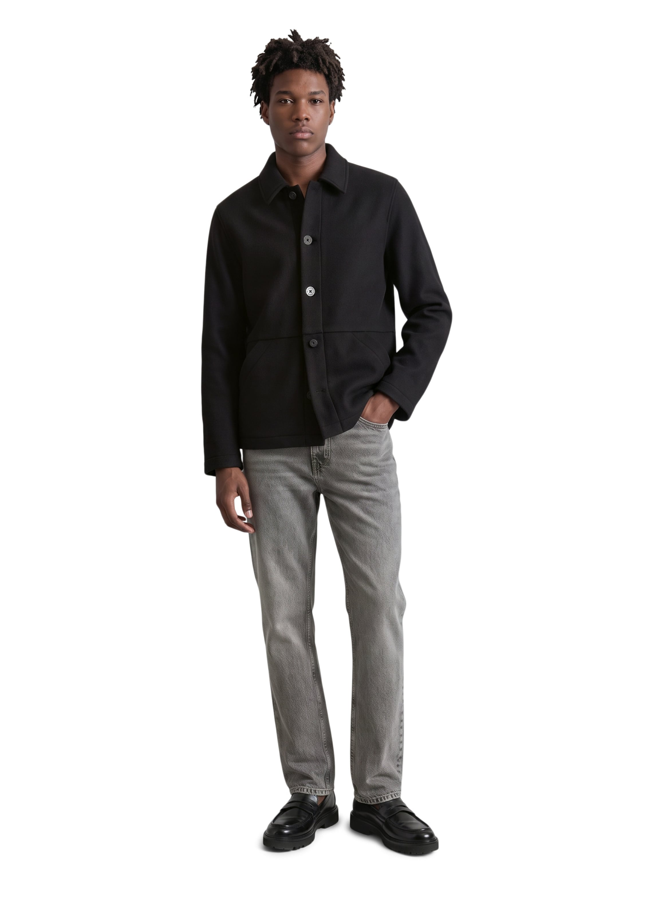 Marc O'Polo DENIM Jacke in Schwarz: Vorderseite