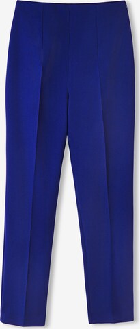 Ipekyol Regular Pleat-Front Pants in Blue: front