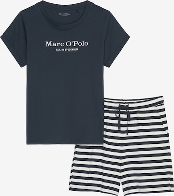 Marc O'Polo Korte pyjama ' Mix & Match Cotton ' in Blauw: voorkant