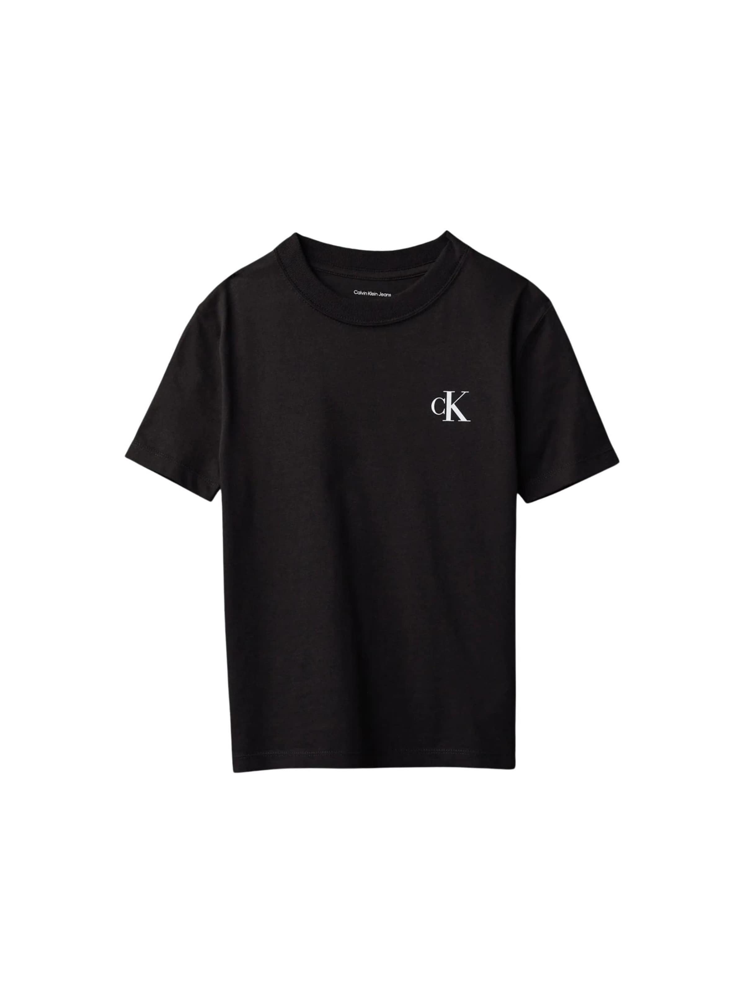 T-Shirt 'CALVIN KLEIN  JEANS kids CHEST MONO LOGO SS T-SHIRT T-SHIRT' Calvin Klein Kids en noir : devant