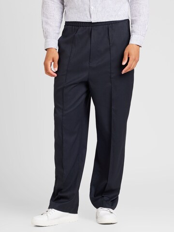 Wide leg Pantaloni con piega frontale di TOPMAN in blu: frontale