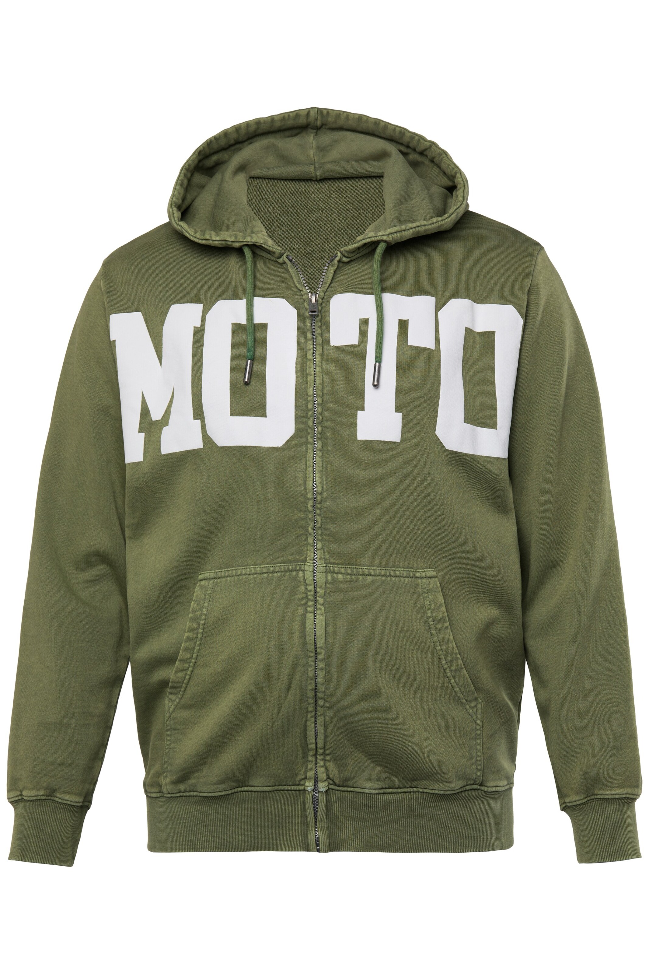 JP1880 Sweatjacke in Grün: Vorderseite