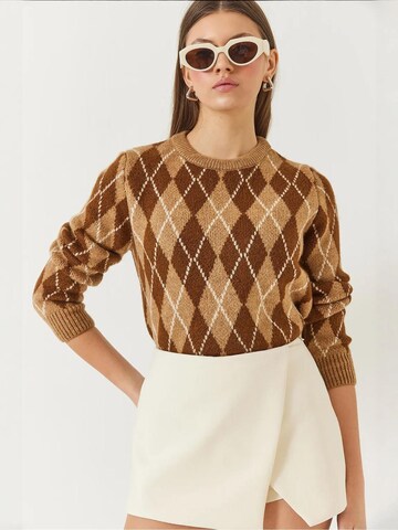 Pull-over Bianco Lucci en marron : devant