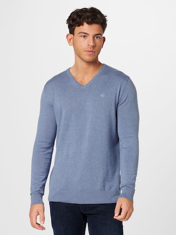 Coupe regular Pull-over TOM TAILOR en bleu : devant