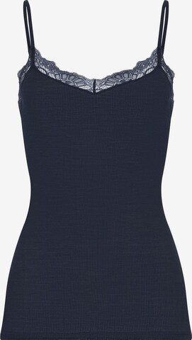 Haut ' Woolen Lace ' Hanro en bleu : devant