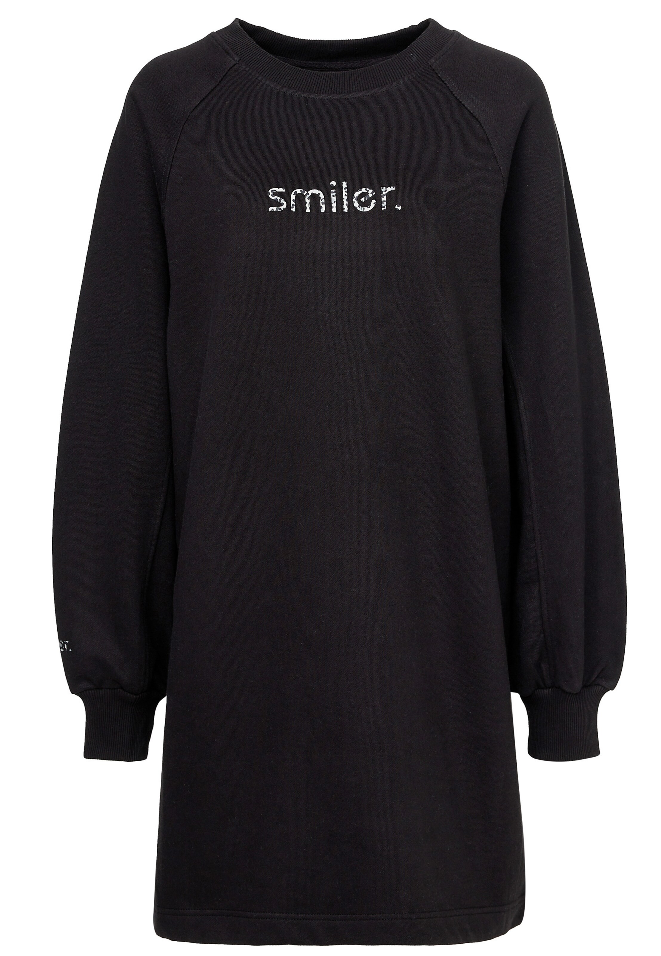 smiler. Sweatshirt 'Nippy' in Zwart: voorkant