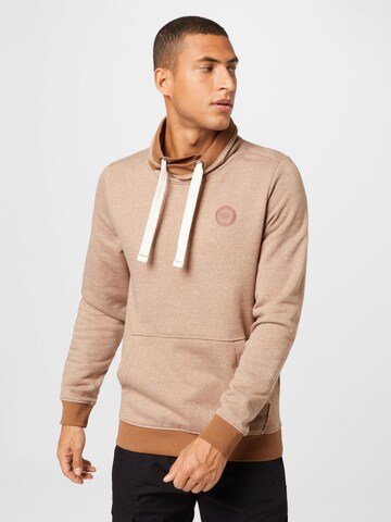 TOM TAILOR Sweatshirt in Brown: front