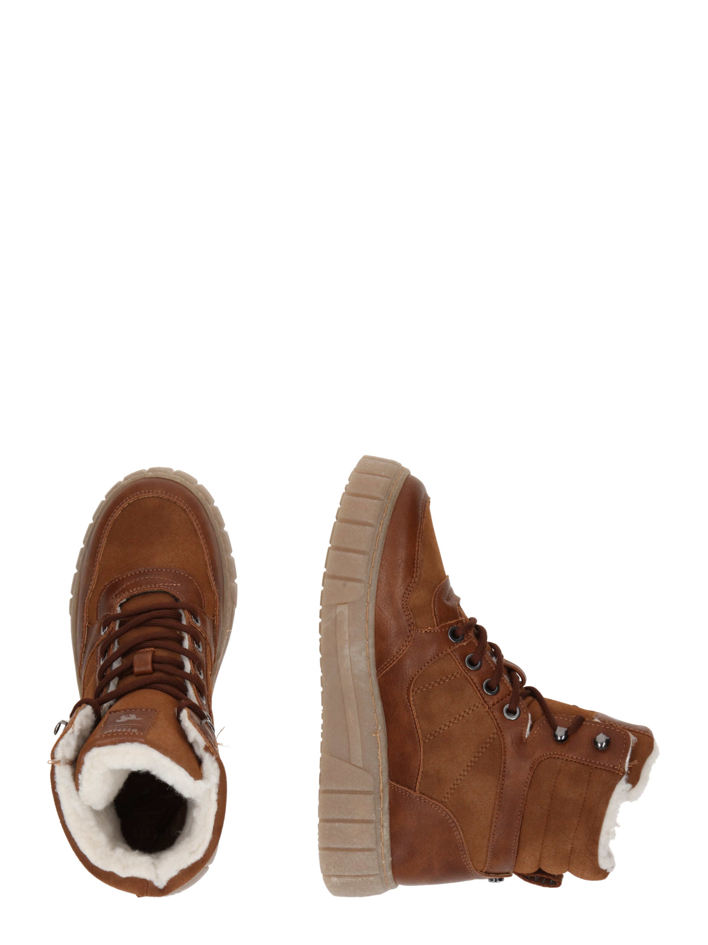 Bottines à lacets MUSTANG en marron