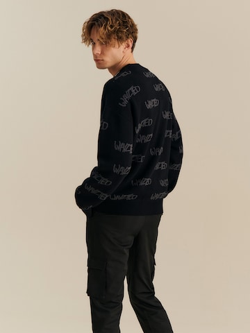 About You x Nils Kuesel Sweat jacket 'Fiete' in Black