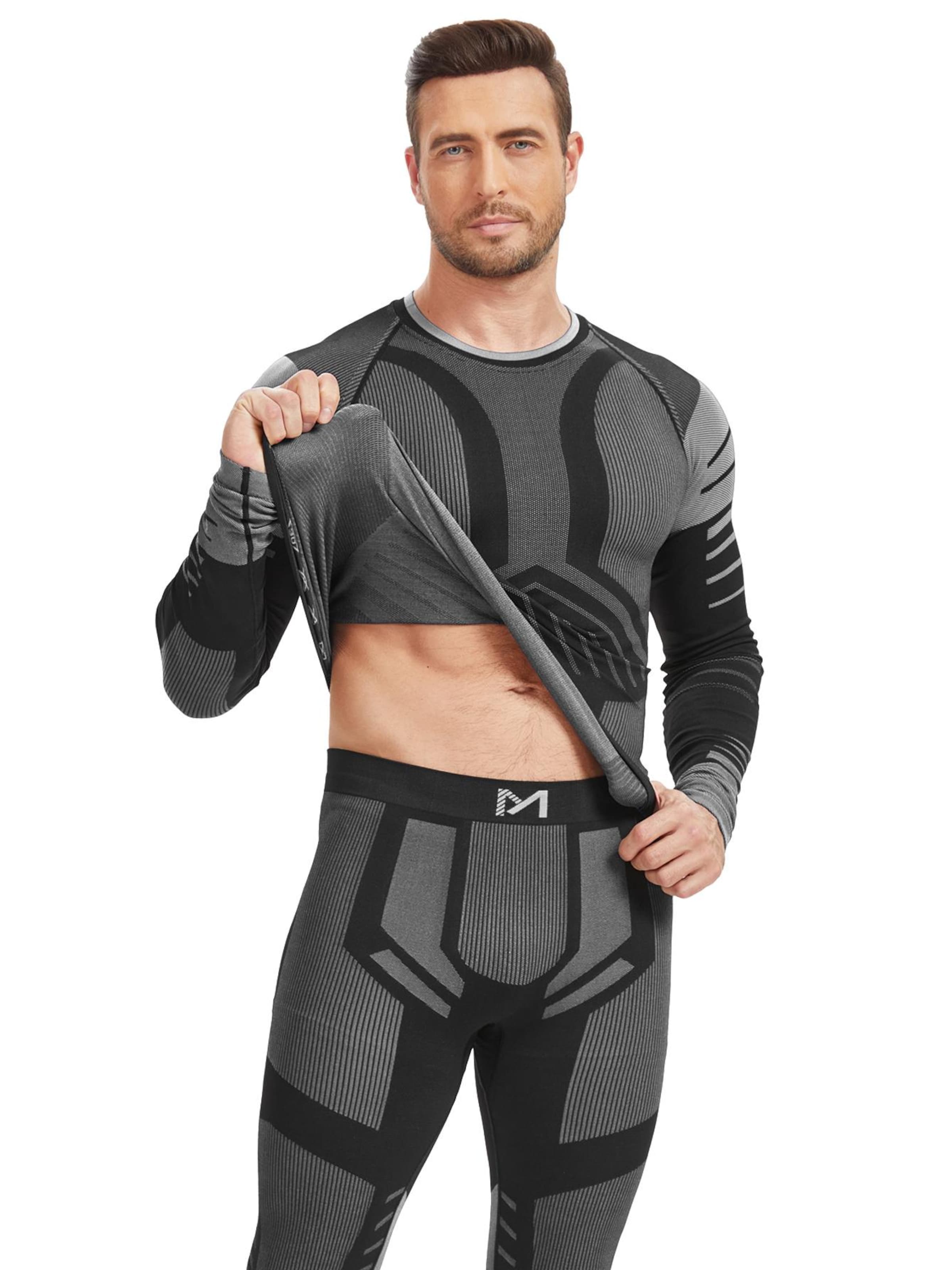 MEETWEE Base Layer 'Seamless Thermal Underwear' in Grey