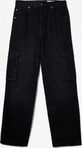 Bershka Loosefit Jeans in Schwarz: Vorderseite