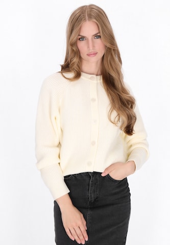 DreiMaster Vintage Knit cardigan in White: front