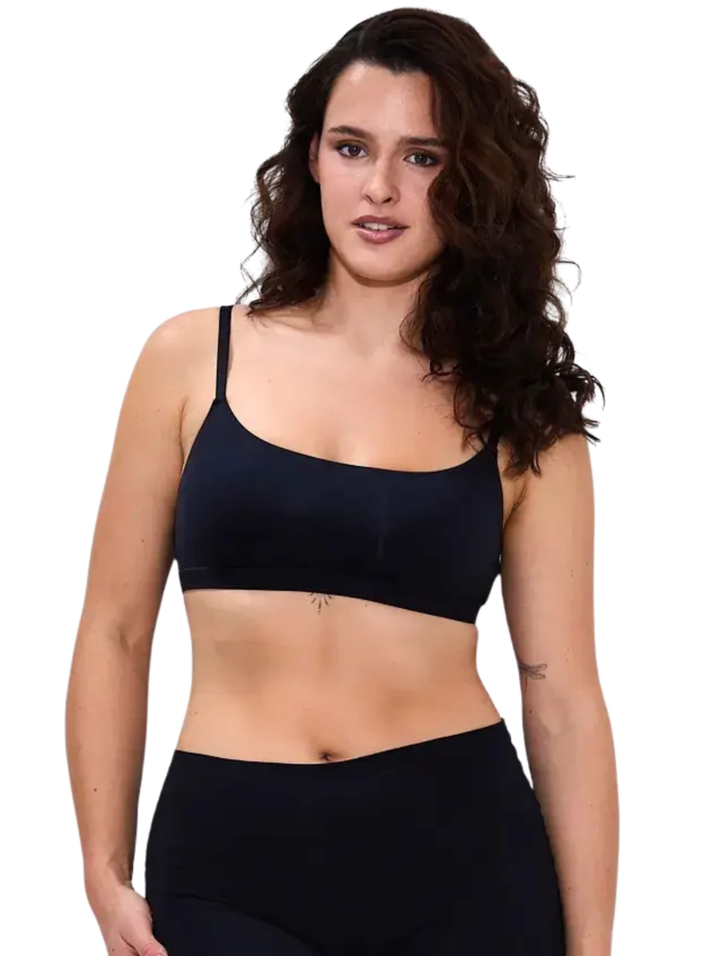 cfab (formerly creamy fabrics) - Bustier Sujetador 'Scoop Bralette' en negro