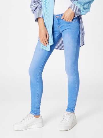 Skinny Jean 'Coral' ONLY en bleu : devant