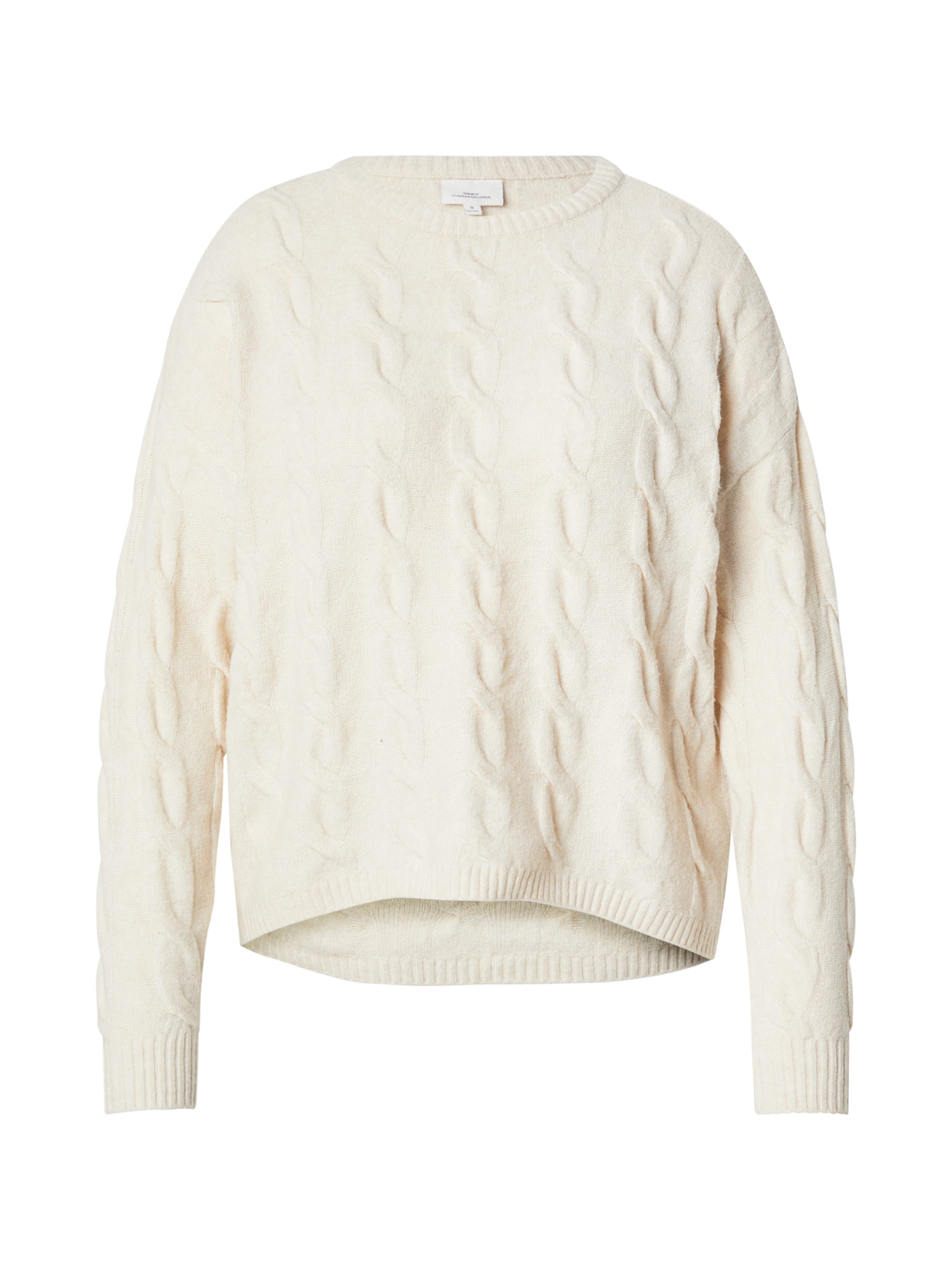 ONLY Carmakoma Пуловер 'CARJeanett' в бежово: отпред