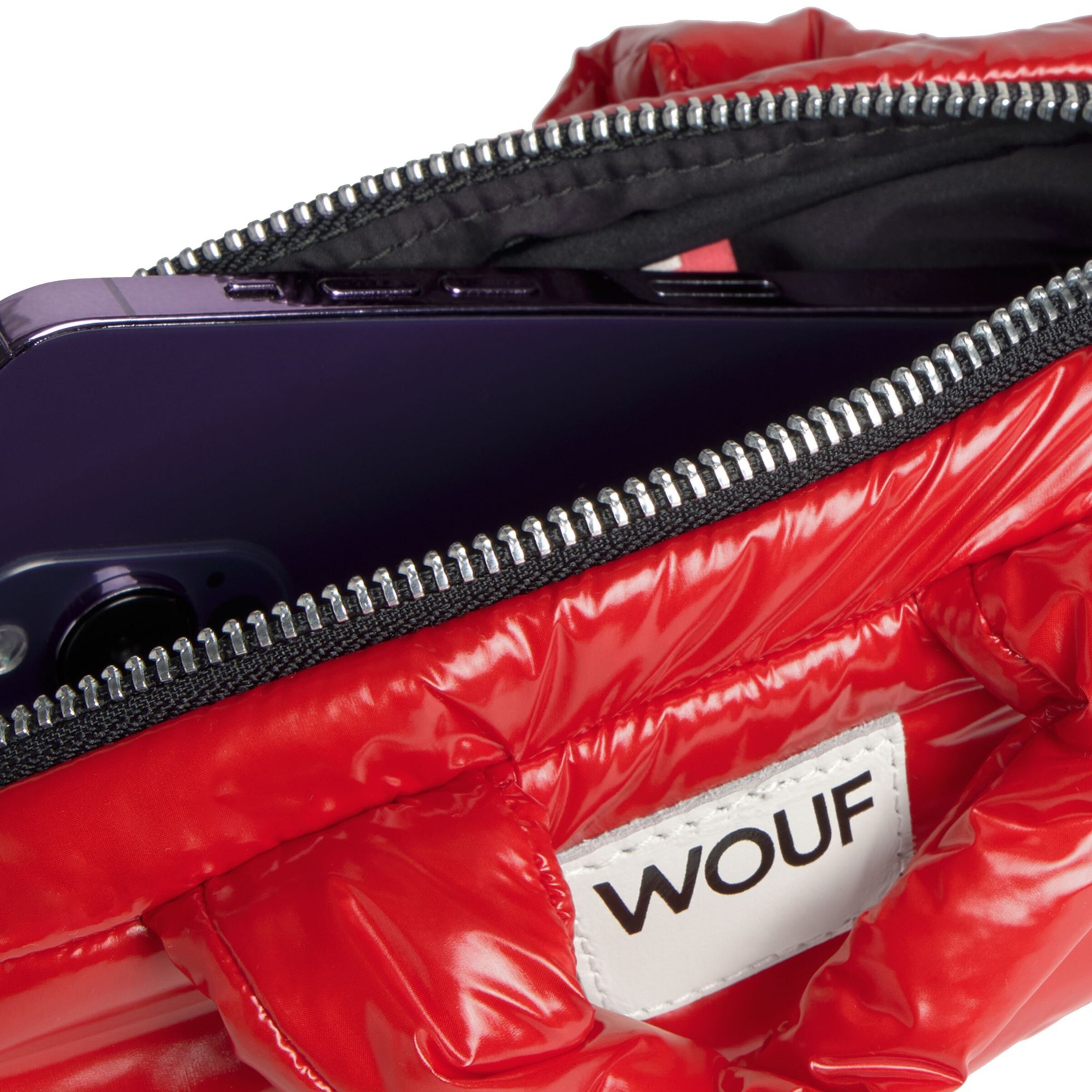 Borsa a mano 'Glossy Mini' di Wouf in rosso