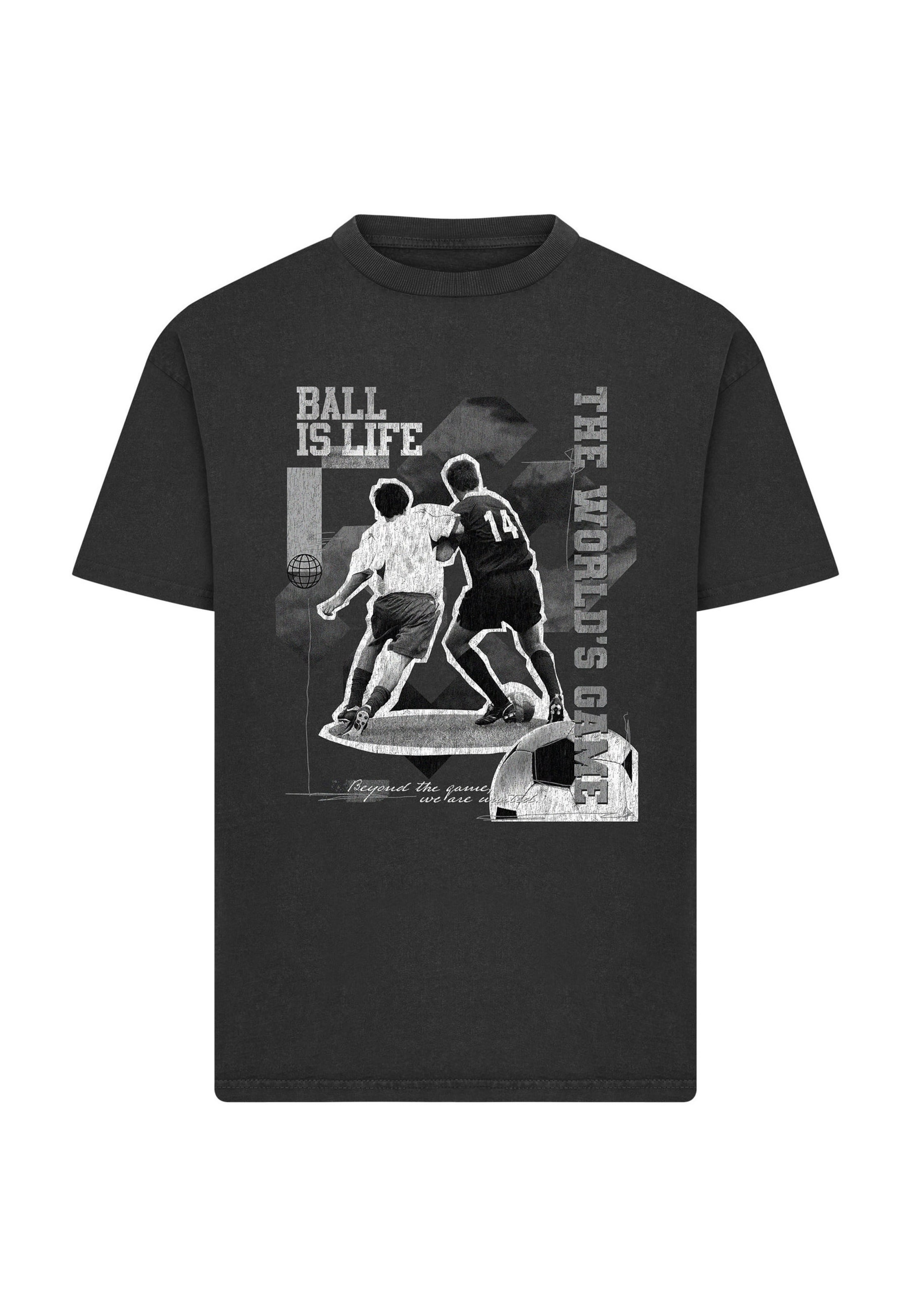 Mister Tee - Camiseta 'Ball Is Life' en negro: frente
