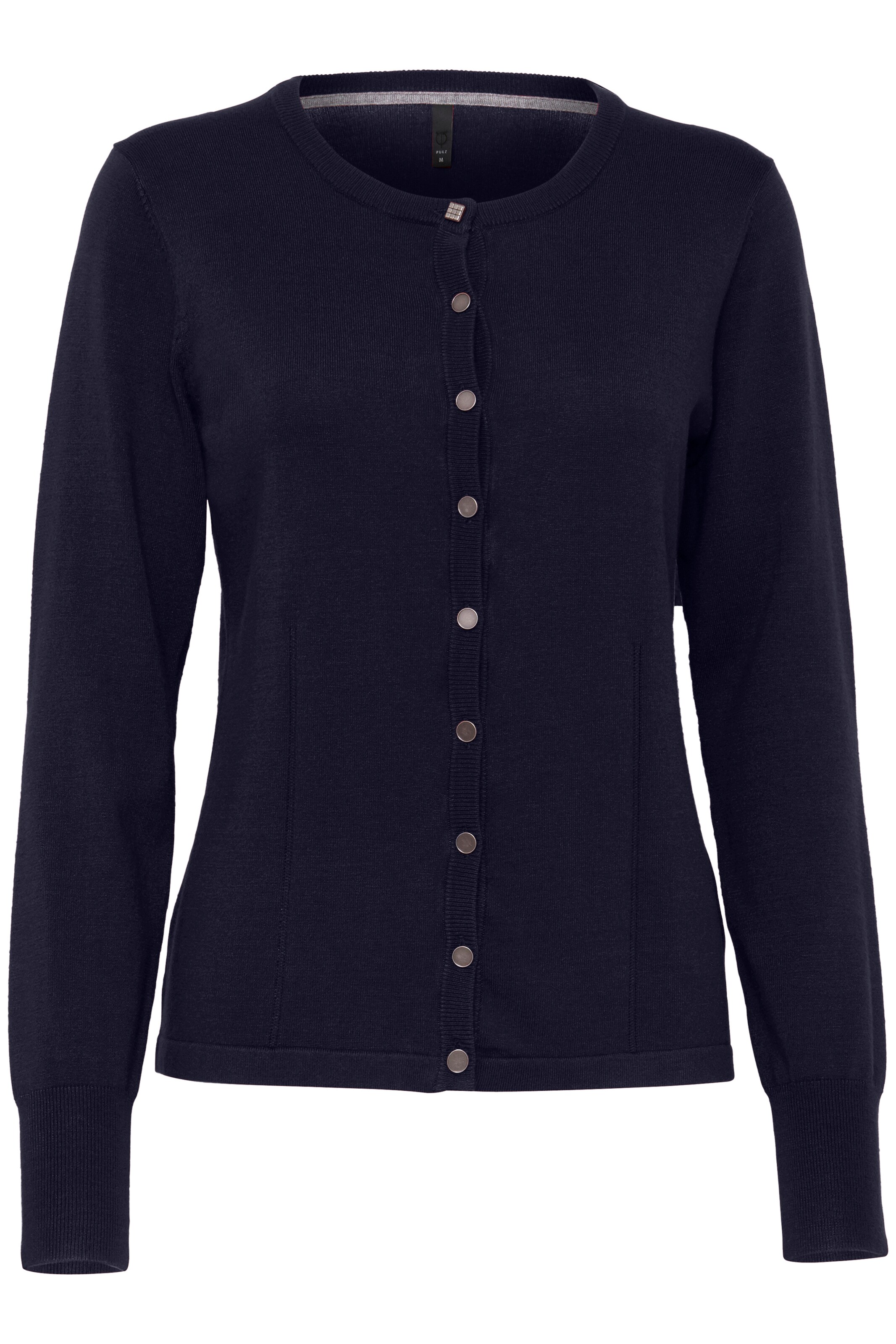 PULZ Jeans Gebreid vest 'SARA' in de kleur Donkerblauw, Productweergave