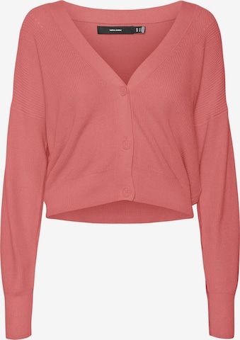 VERO MODA Knit Cardigan in Pink: front