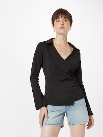 Warehouse Bluse in Schwarz: predná strana