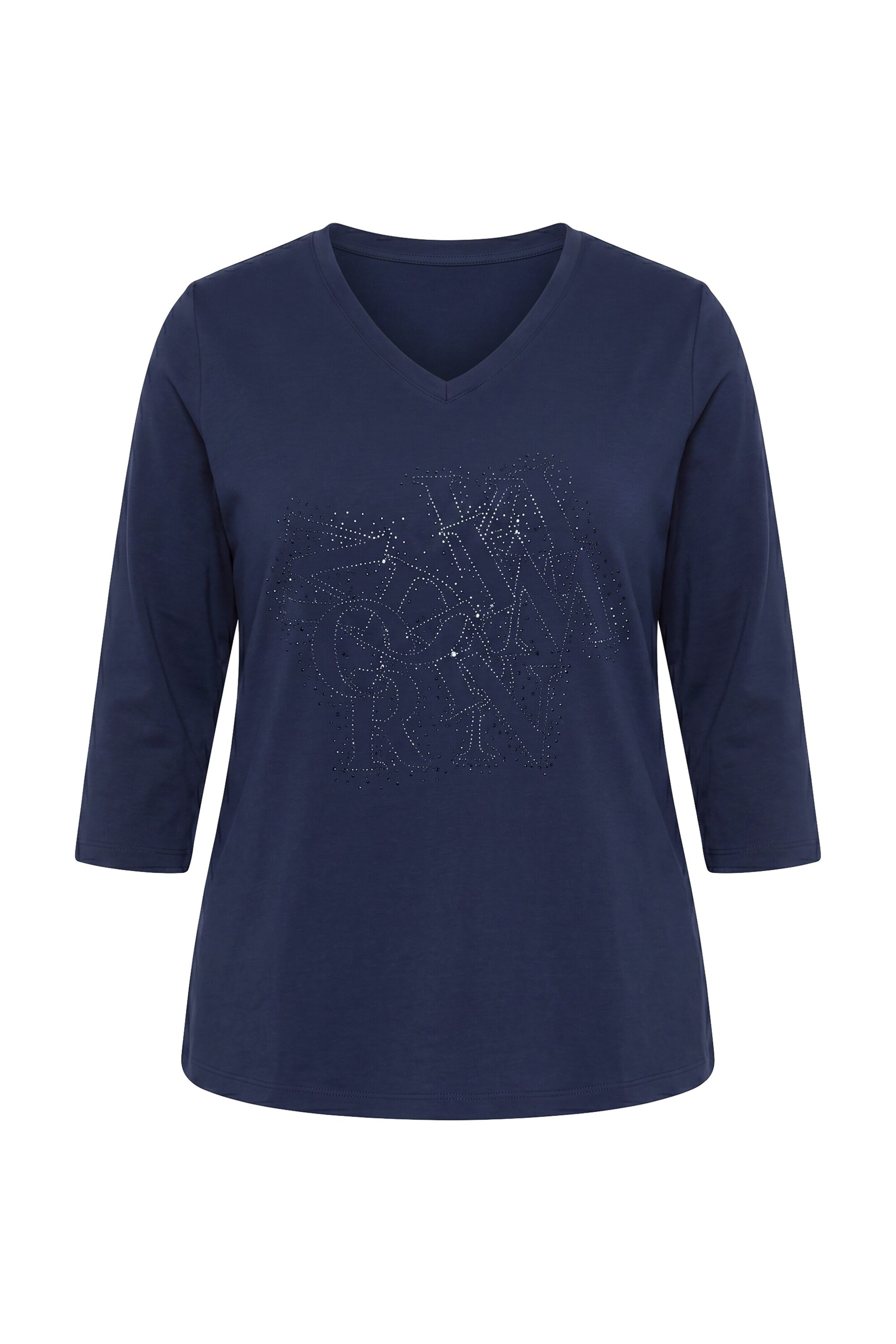 Ulla Popken Shirt in Blauw: voorkant