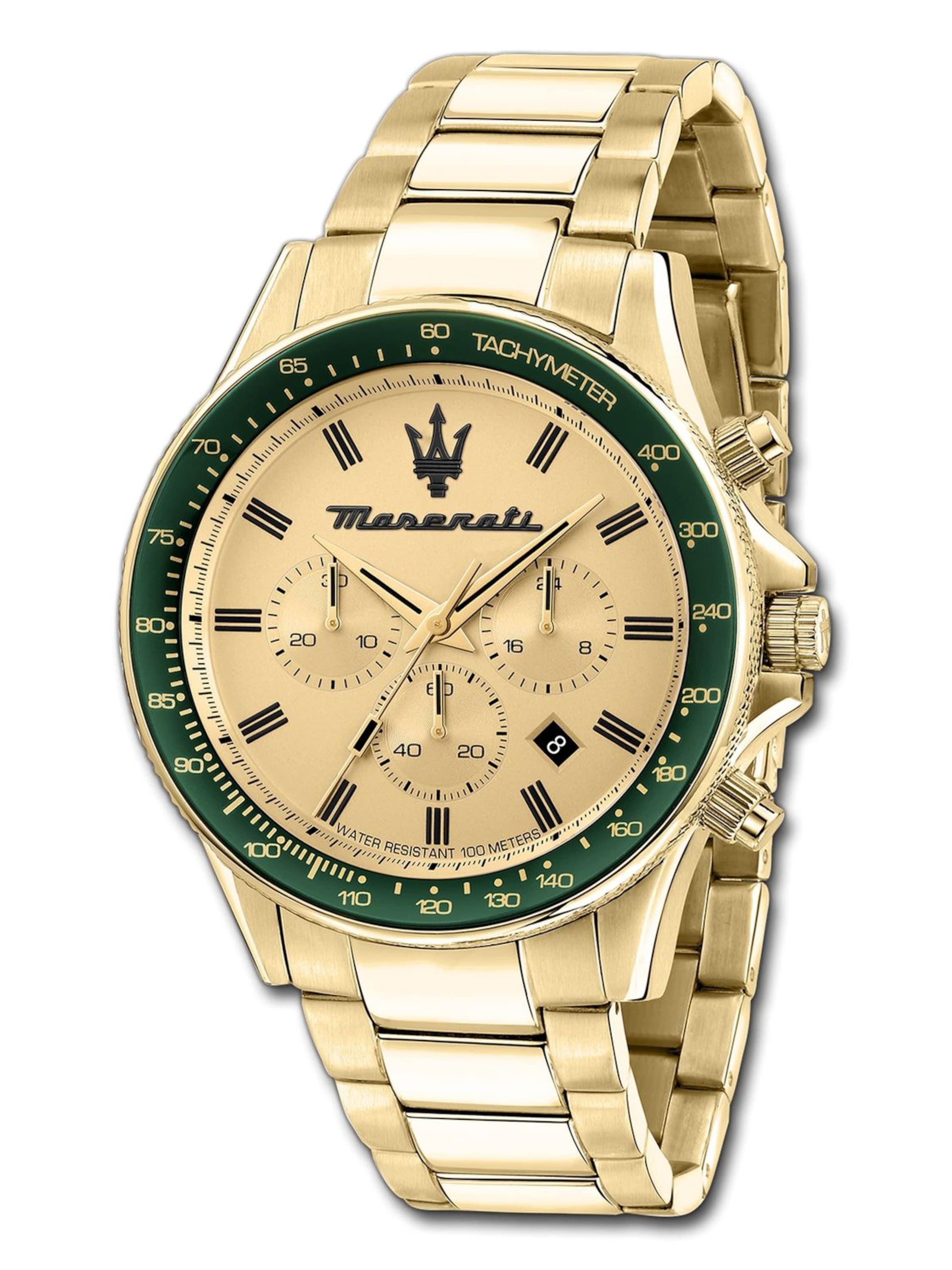 Maserati Analoog horloge in Goud: voorkant