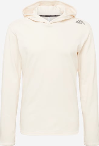 ADIDAS PERFORMANCE Athletic Sweatshirt in White: front