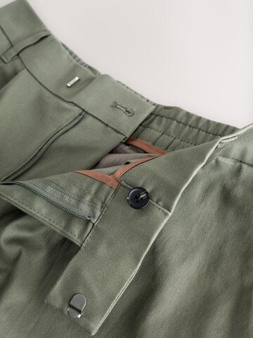 Next - Tapered Calças com pregas em verde