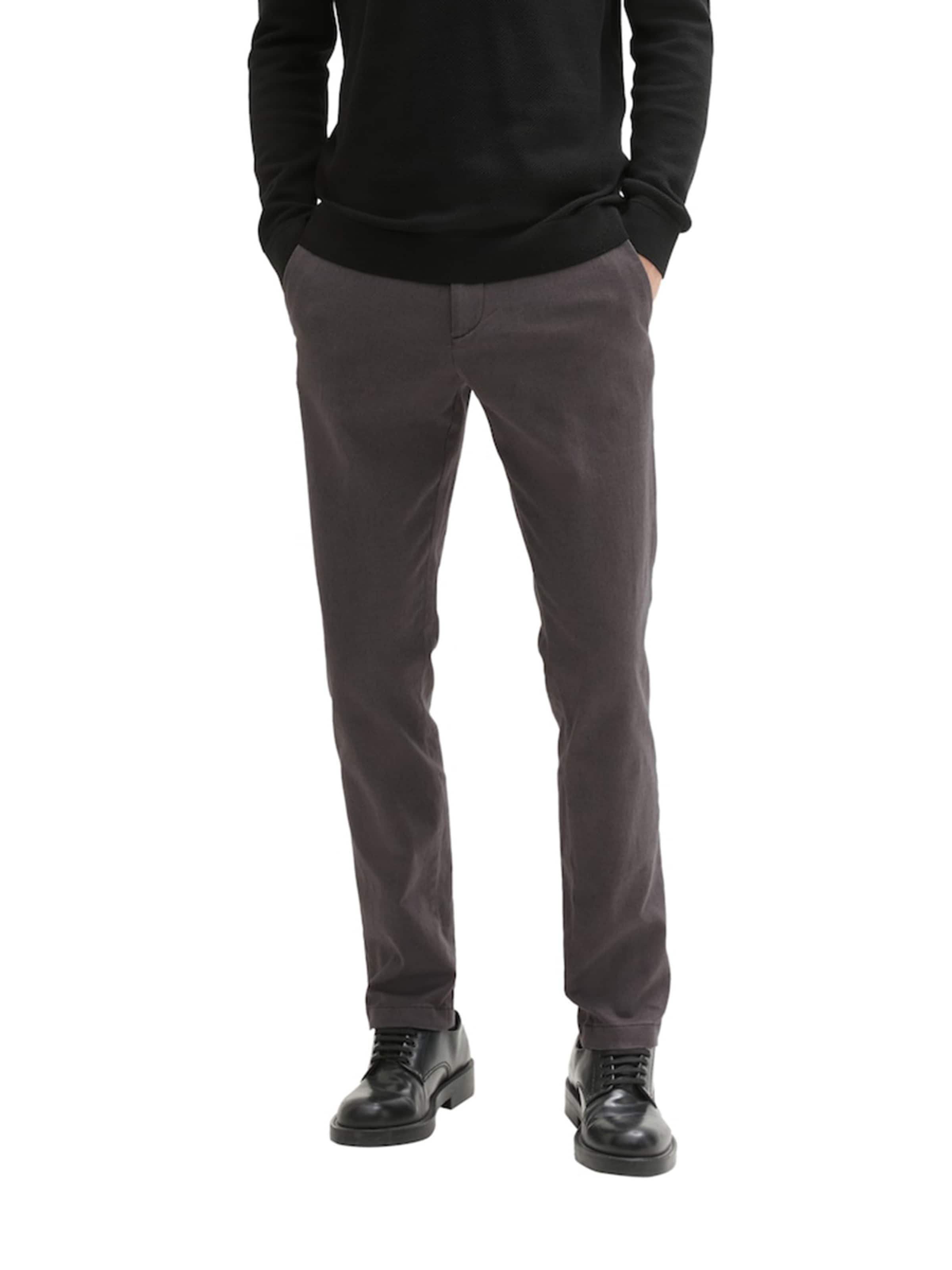 TOM TAILOR Úzky strih Chino nohavice 'Travis' - Sivá: predná strana