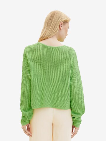 TOM TAILOR Sweater in Green