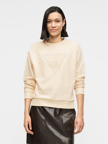 GUESS Sweatshirt in Beige: front