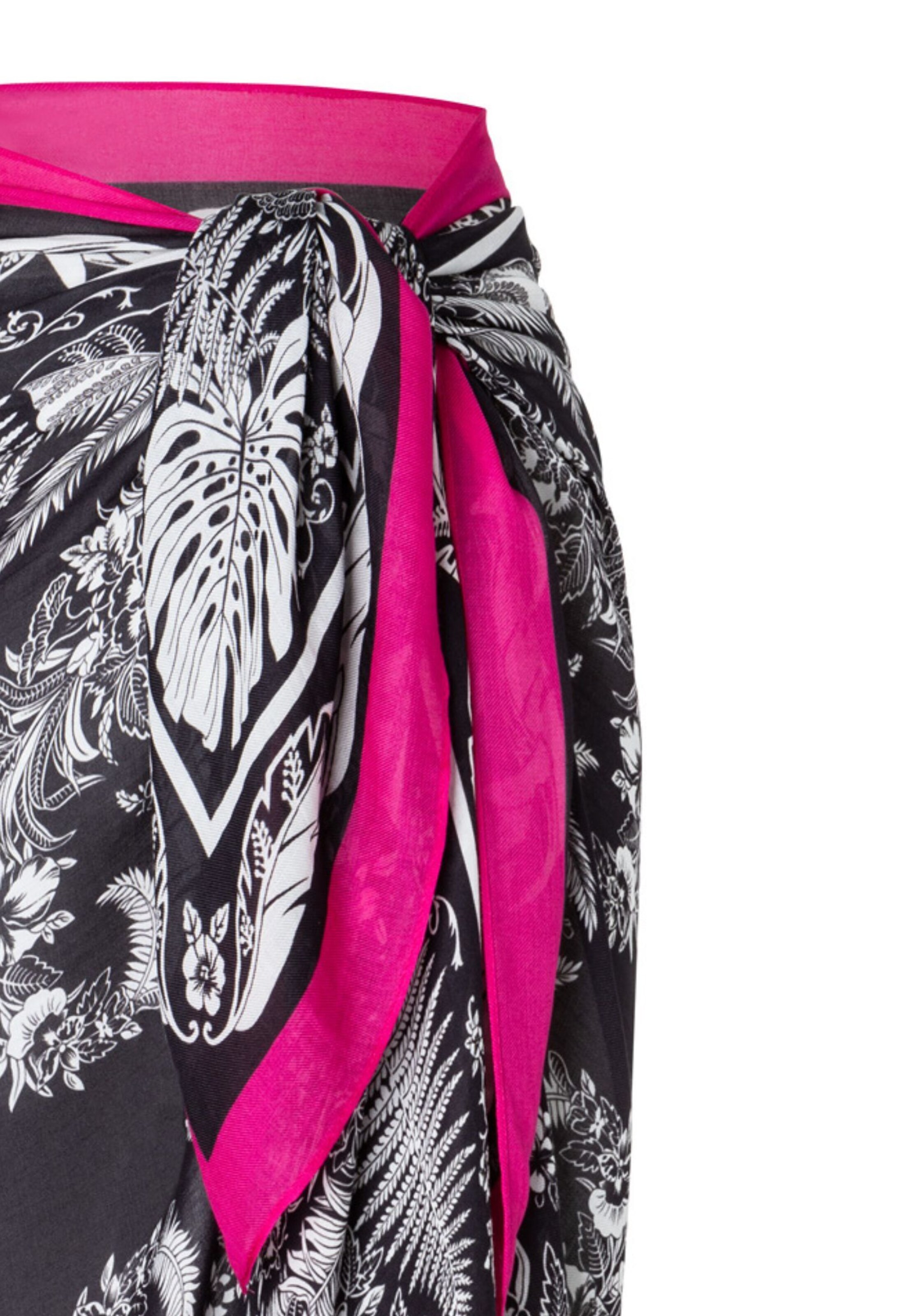 Telo da mare 'BOTANICAL GARDEN STOLA' di Roeckl in nero