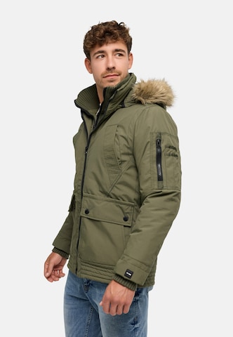 INDICODE JEANS Winter Jacket 'Mois' in Green