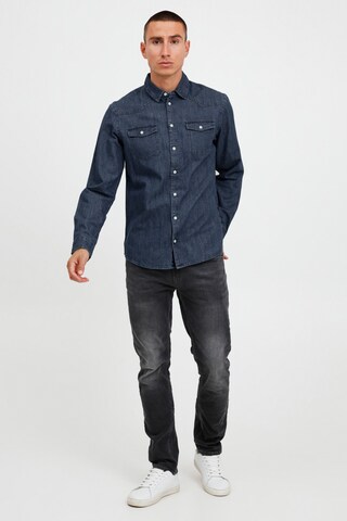 BLEND Regular fit Button Up Shirt 'NANTES' in Blue